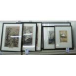 Fred Slocombe - five rural engravings;