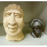 A Limited Edition 139/300 bi-coloured bronze finished bust, an African man inscribed 'Casper D' 4.