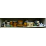 A mixed lot: to include Artisan earthenware domestic, items,