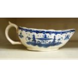 An early 19thC pearlware sauce boat,