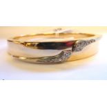 A 9ct gold hollow, diamond set,