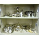 20thC silver plated collectables and tableware: to include fish servers,