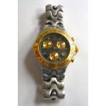 A Ebel Sportwave bi-coloured stainless steel cased bracelet wristwatch,