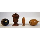 Four late 19th/early 20thC items of treen, viz.