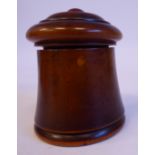 A 19thC treen turned pot of tapered form,