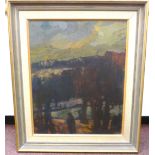 Dodi Staller - 'Forest on the Hillside' oil on board bears a signature & a label verso 24'' x 19.