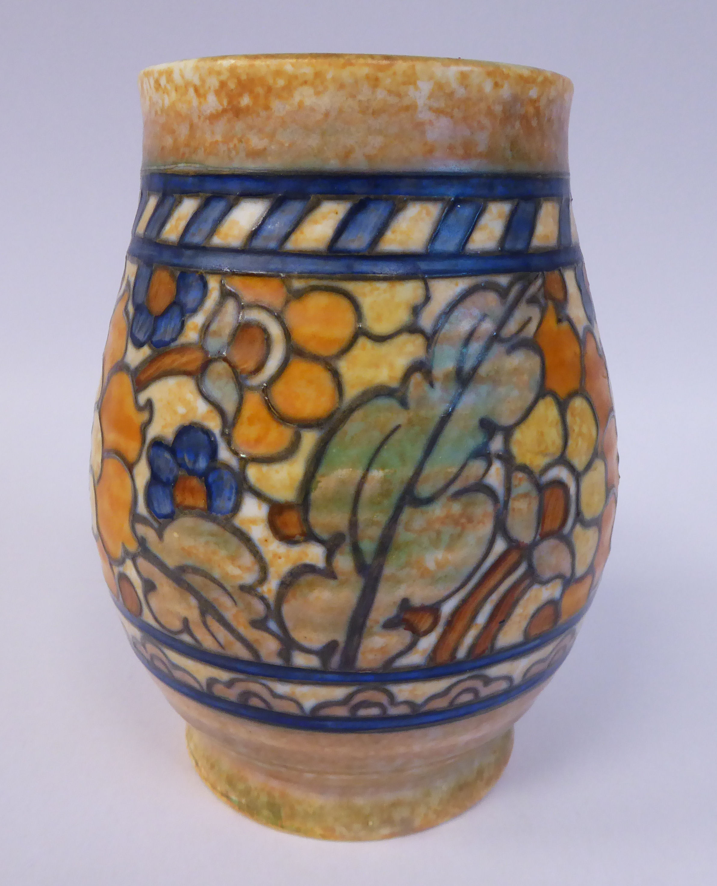 A Charlotte Rhead Crown Ducal pottery vase of ovoid form, - Image 2 of 7