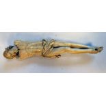 A late 18th/early 19thC Continental carved ivory Corpus Christi 8''h