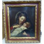 Late 18th/early 19thC European School - 'The Virgin Mary and Child' oil on board 21.5'' x 17.