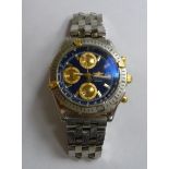 A Breitling chronometer stainless steel cased bracelet wristwatch,