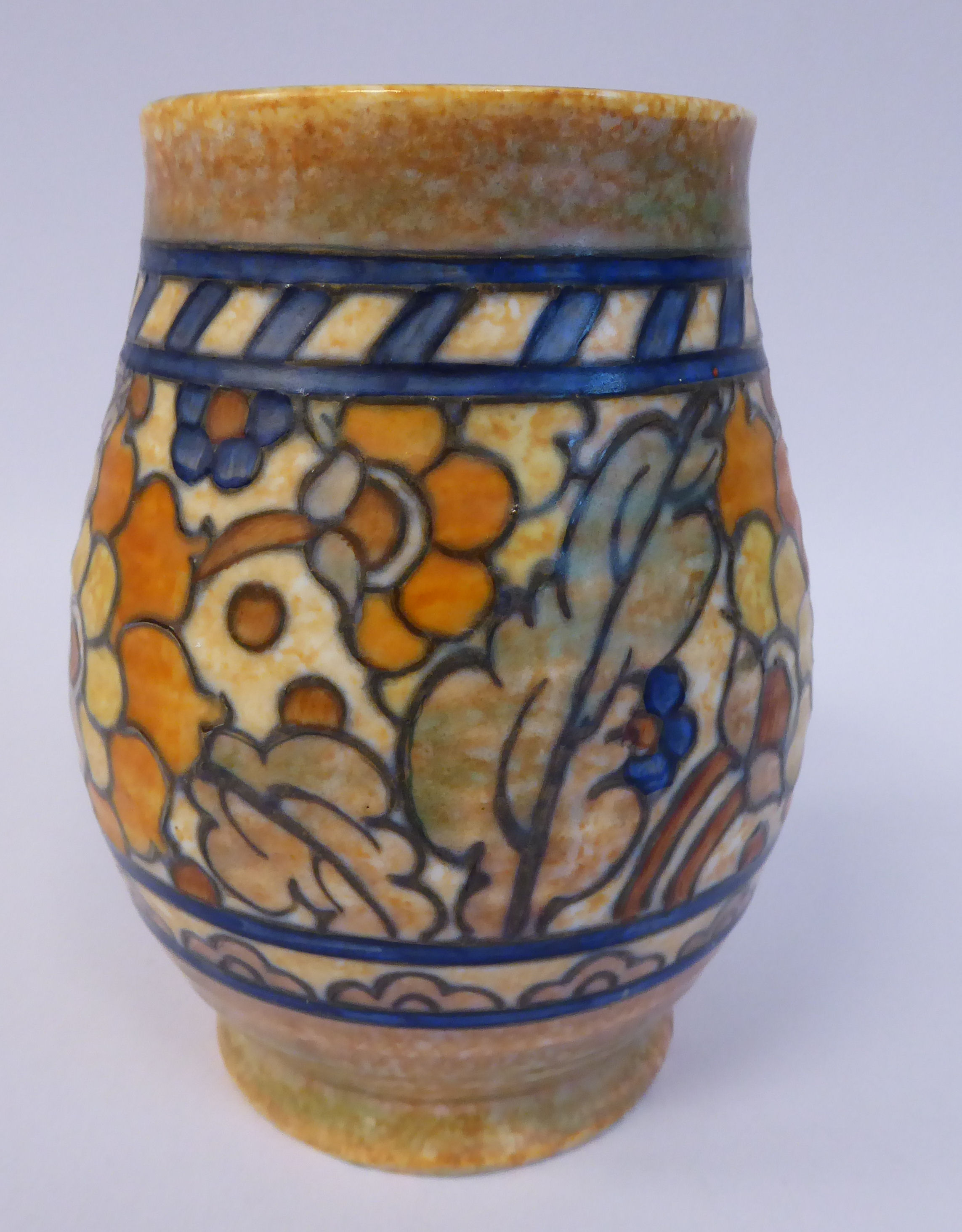 A Charlotte Rhead Crown Ducal pottery vase of ovoid form, - Image 3 of 7