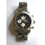 A Breitling chronometer stainless steel cased bracelet wristwatch,