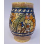 A Charlotte Rhead Crown Ducal pottery vase of ovoid form,