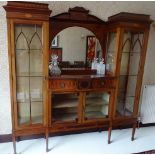 An Edwardian mahogany, satinwood and marquetry display cabinet,