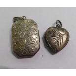 Two similar 'antique' white metal pendant locks 11