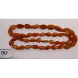 An agate bead necklace,