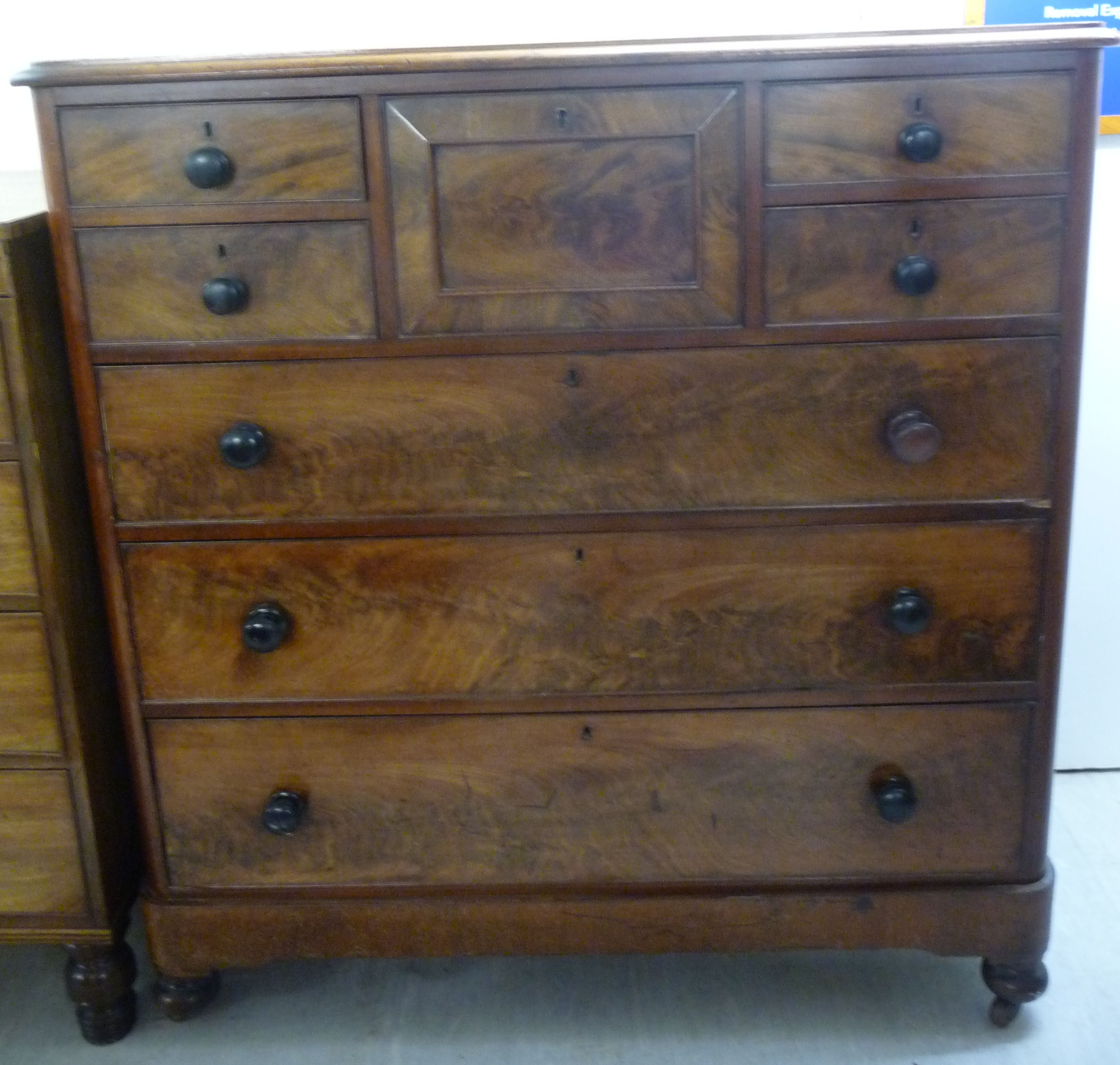 A late Victorian gentleman's mahogany dressing chest,