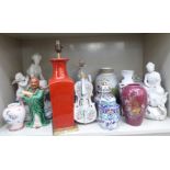 Decorative ceramics: to include a pair of modern Italian,