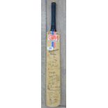 A Gunn & Moore Scoremaster cricket bat bears the signatures of the 1982 Pakistan team CA