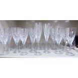 Atlantis moulded glass pedestal wines and Champagne flutes OS1