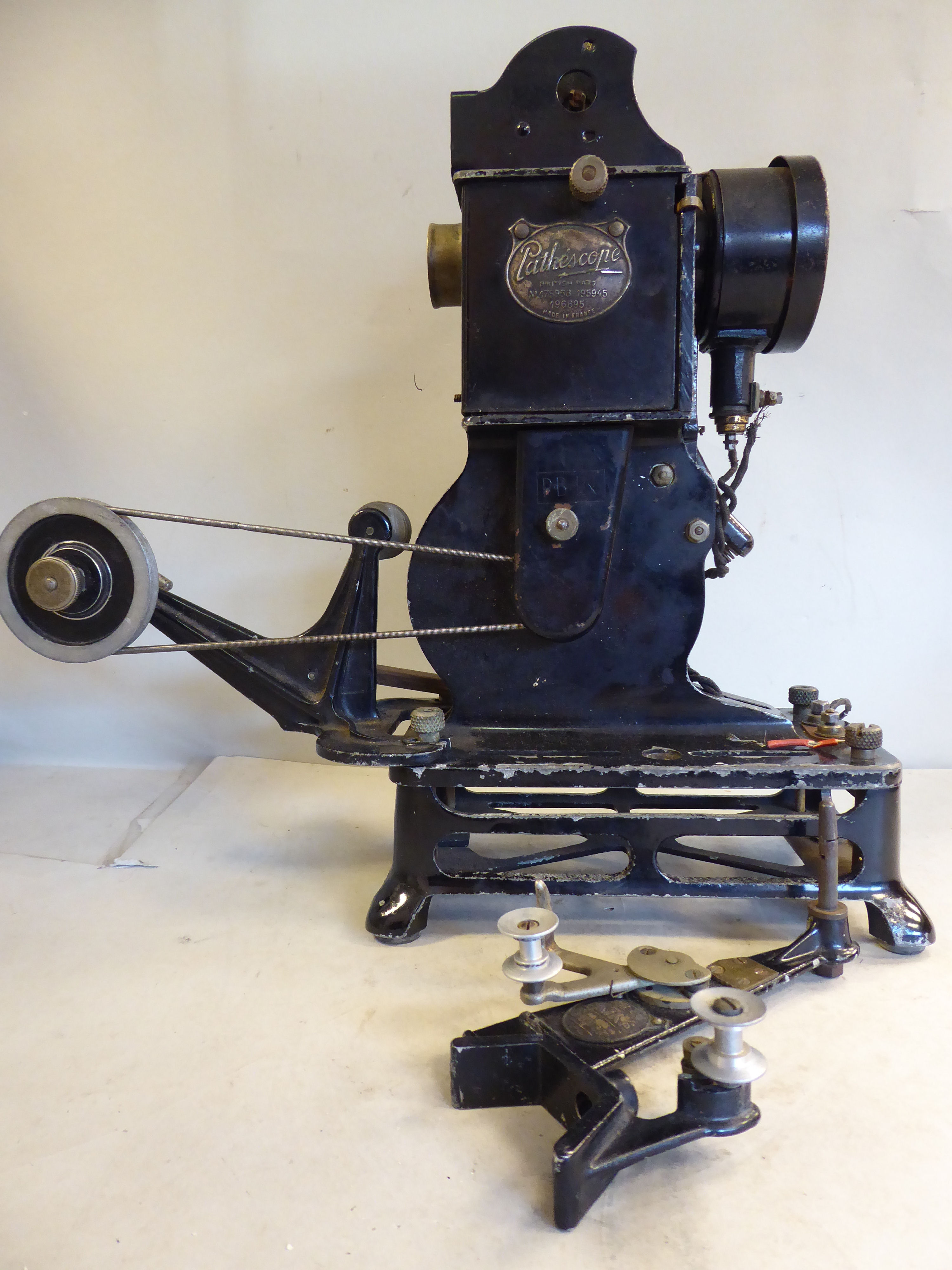 A Pathescope 8mm projector, British Pats.