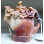 A 1920/30s Chinese floral carved,