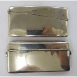 Two similar early 20thC silver card cases Birmingham 1912 & 1919 11