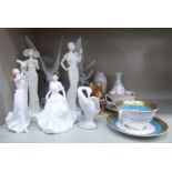 Decorative ceramics: to include a Coalport china figure 'Moonlight Serenade' Limited Edition by