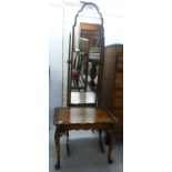 A 1950s Queen Anne inspired cheval mirror,