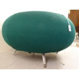 An Aller Muir green fabric upholstered stool,