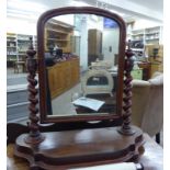 A mid Victorian mahogany framed dressing table mirror,