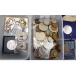 Uncollated pre-decimal coins and medals: to include half-crowns and pennies CS