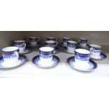 A set of eleven Copeland china coffee cups and saucers,