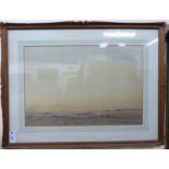 JE Mace - an open landscape watercolour bears a signature 14'' x 21'' framed HSR