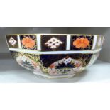 A Royal Crown Derby china octagonal bowl, decorated in the Imari palette 7.