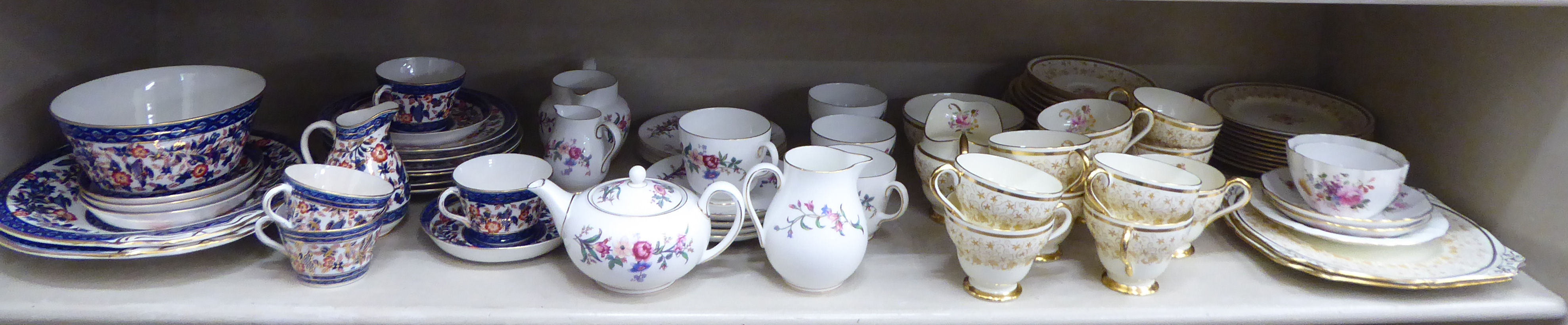 Teaware: to include Staffordshire New Chelsea and Wedgwood Devon Sprays patterns OS8