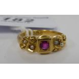 An 'antique' gold ring,