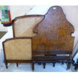 Small furniture: to include a 1930s walnut single bed head 36''w BSR