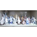 Decorative ceramics: to include a Lladro porcelain figure, a young woman wearing a bonnet 9.