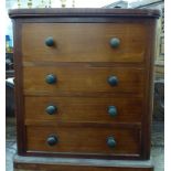 A late Victorian mahogany table-top collector's cabinet,