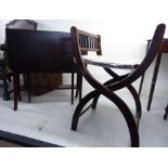 Small furniture: to include an Edwardian walnut Sutherland table, raised on square,