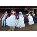 Dolls and soft toys: to include a felt donkey 7''h RSM