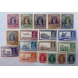 Postage stamps - eighteen 1938 Indian overprinted Nabha State,