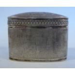 A 19thC Dutch silver oval trinket box, the straight sides decorated with finely cast,