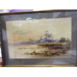 James Charles - 'Misty Marshland' watercolour bears a monogram & dated 1890 12.