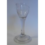 A late 18th/early 19thC wine glass,
