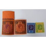 Postage stamps - four 1952 Leeward Islands, unused, £1,