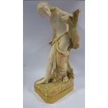 A Royal Worcester porcelain figure 'The Bather Surprised' model no.