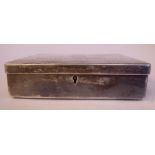 A mid Victorian silver (sandwich) box with straight sides,