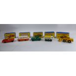 Five Matchbox diecast model vehicles, viz. nos.